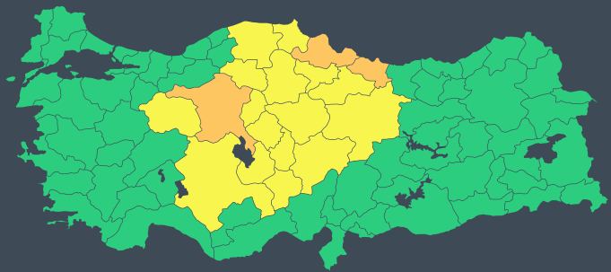 19 il için "sarı" ve "turuncu" uyarı: Kuvvetli yağışa dikkat